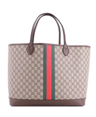 Large Ophidia Open Shopping Tote GG Coated Canvas