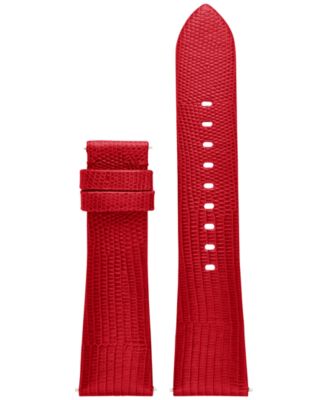 Michael Kors - Women's Bradshaw Red Lizard Embossed Leather Watch Strap MKT9006