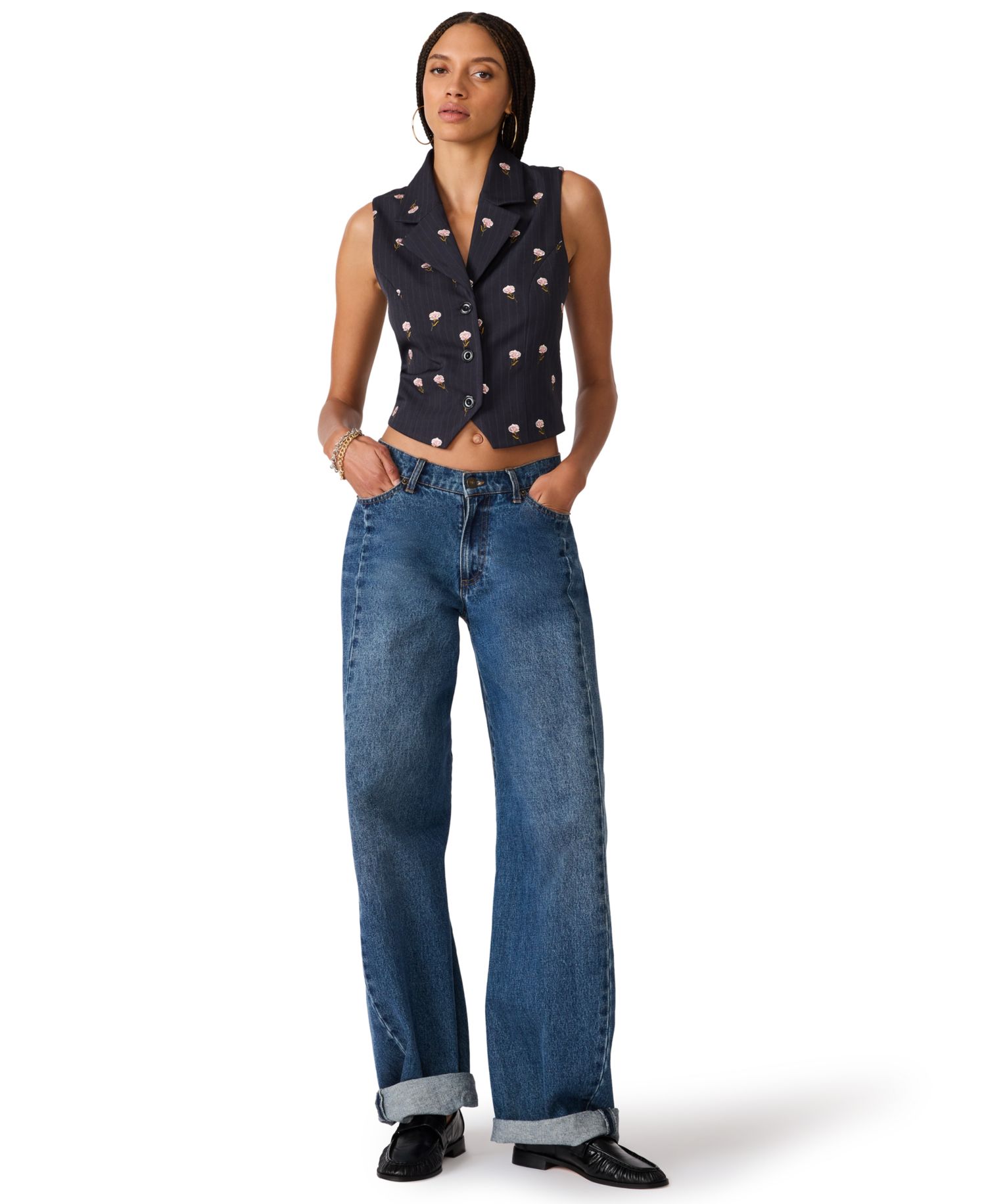 Women's Britton V-Neck Button-Front Vest Top