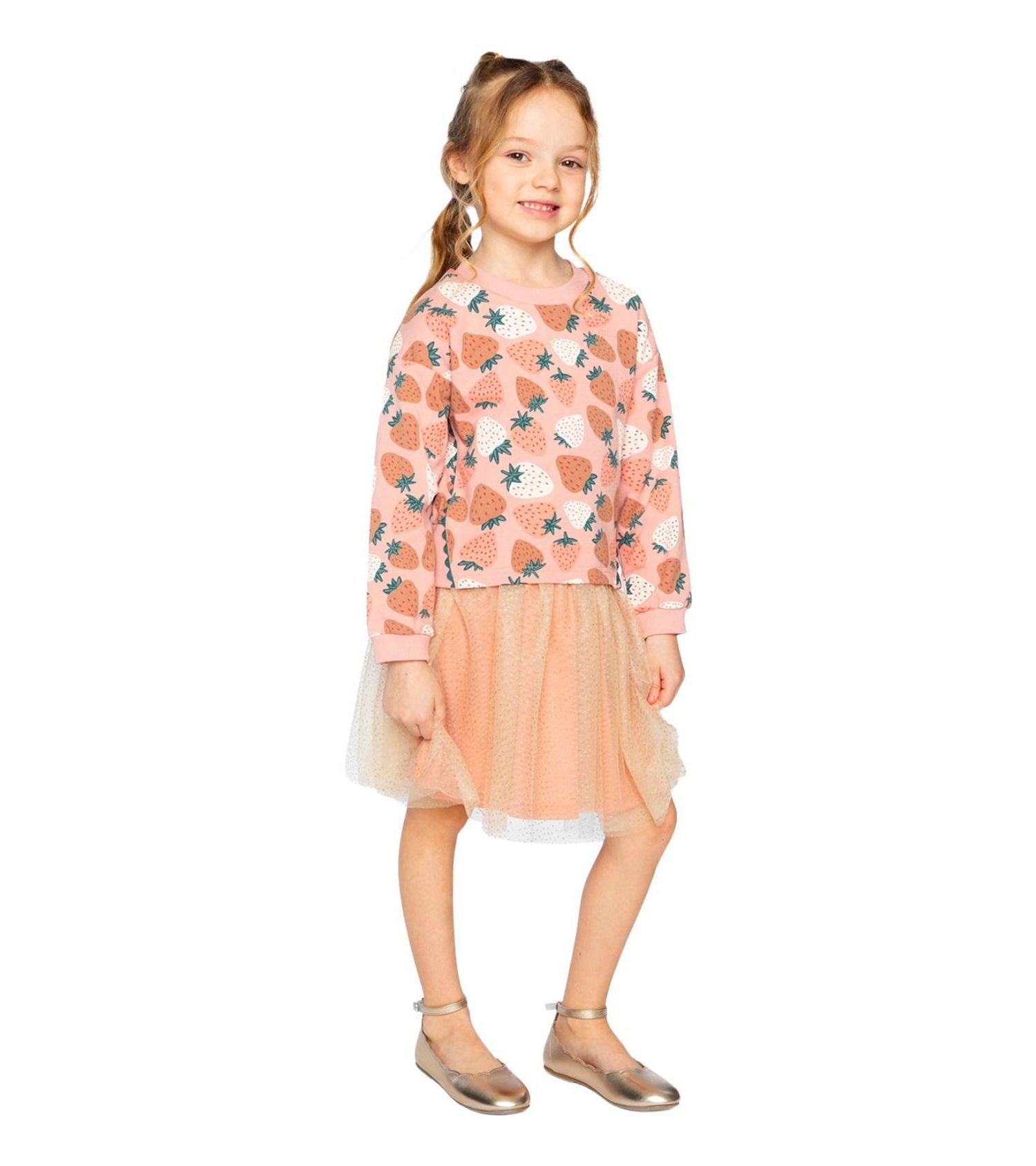 Little and Big Girl's (6-12) Bi-Material Dress