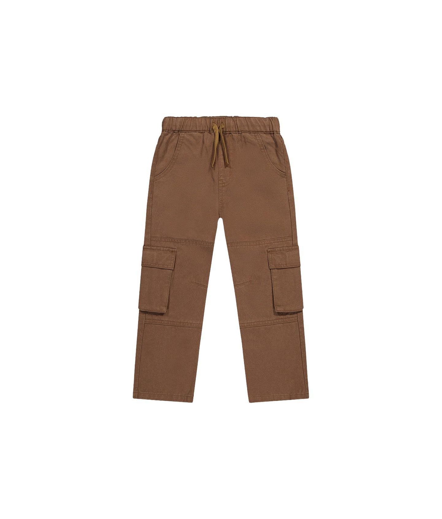 Брюки Deux par Deux Twill Pants with Cargo Pockets для мальчиков-малышей, цвет: Нейтральный коричневый — фото 1