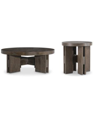 Outline 2-Piece Round Coffee Table & Side Table Set