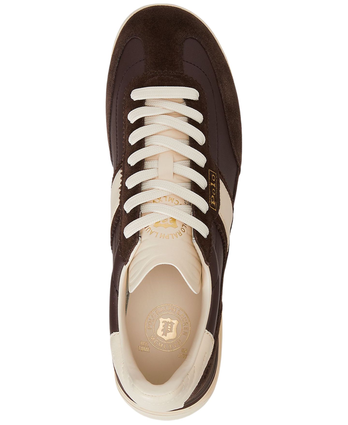 Мужские кроссовки Polo Ralph Lauren Low Top Round-Toe Varick, цвет: Коричневый — фото 4