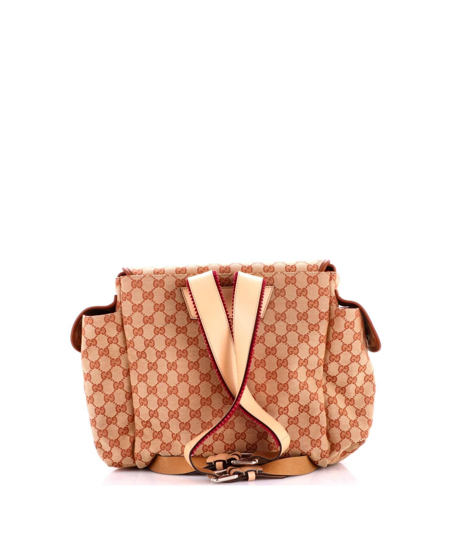 Children's Flap Backpack Embroidered GG Canvas