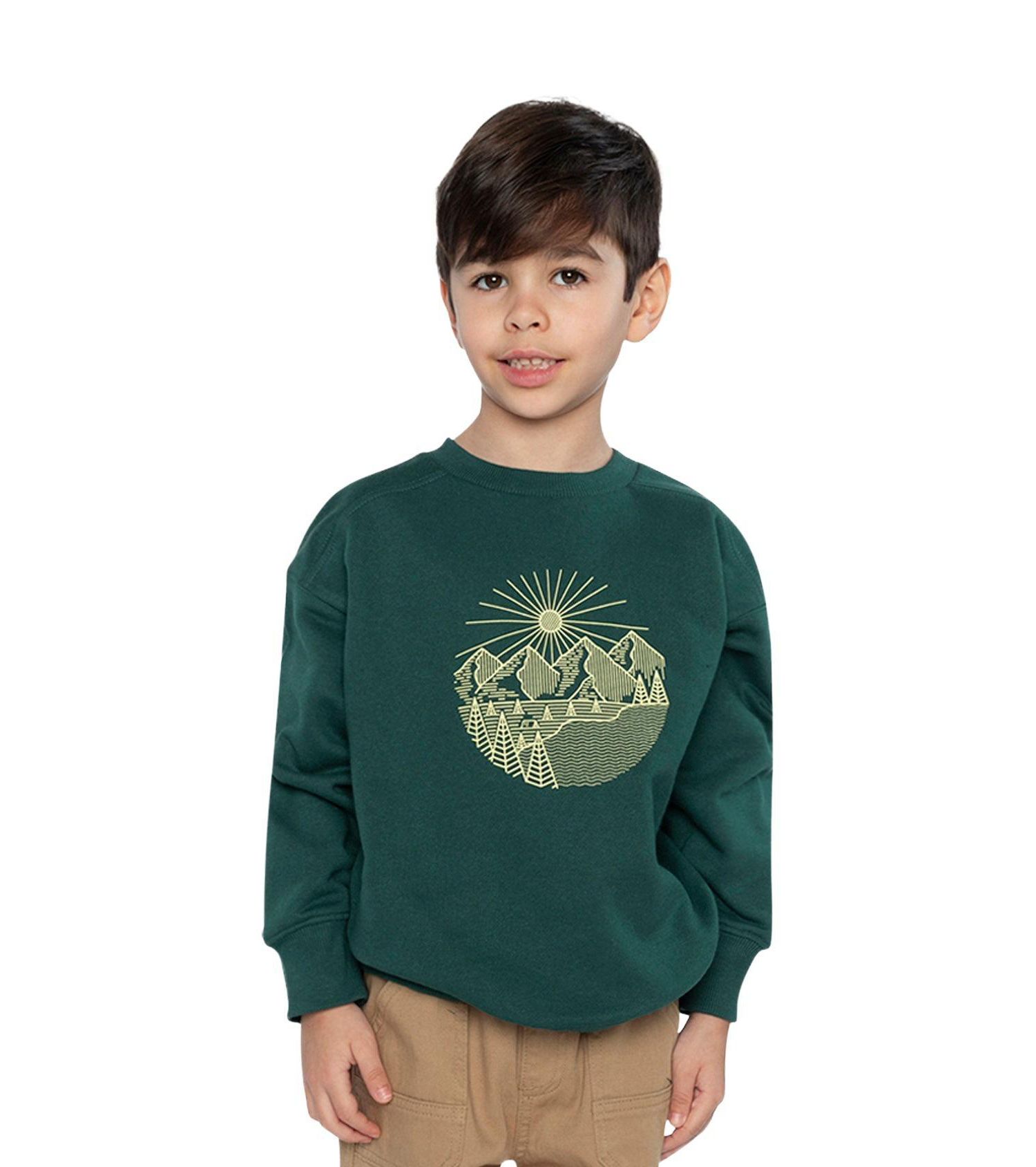 Little and Big Boy (6 - 12) Fleece Sweatshirt Forest