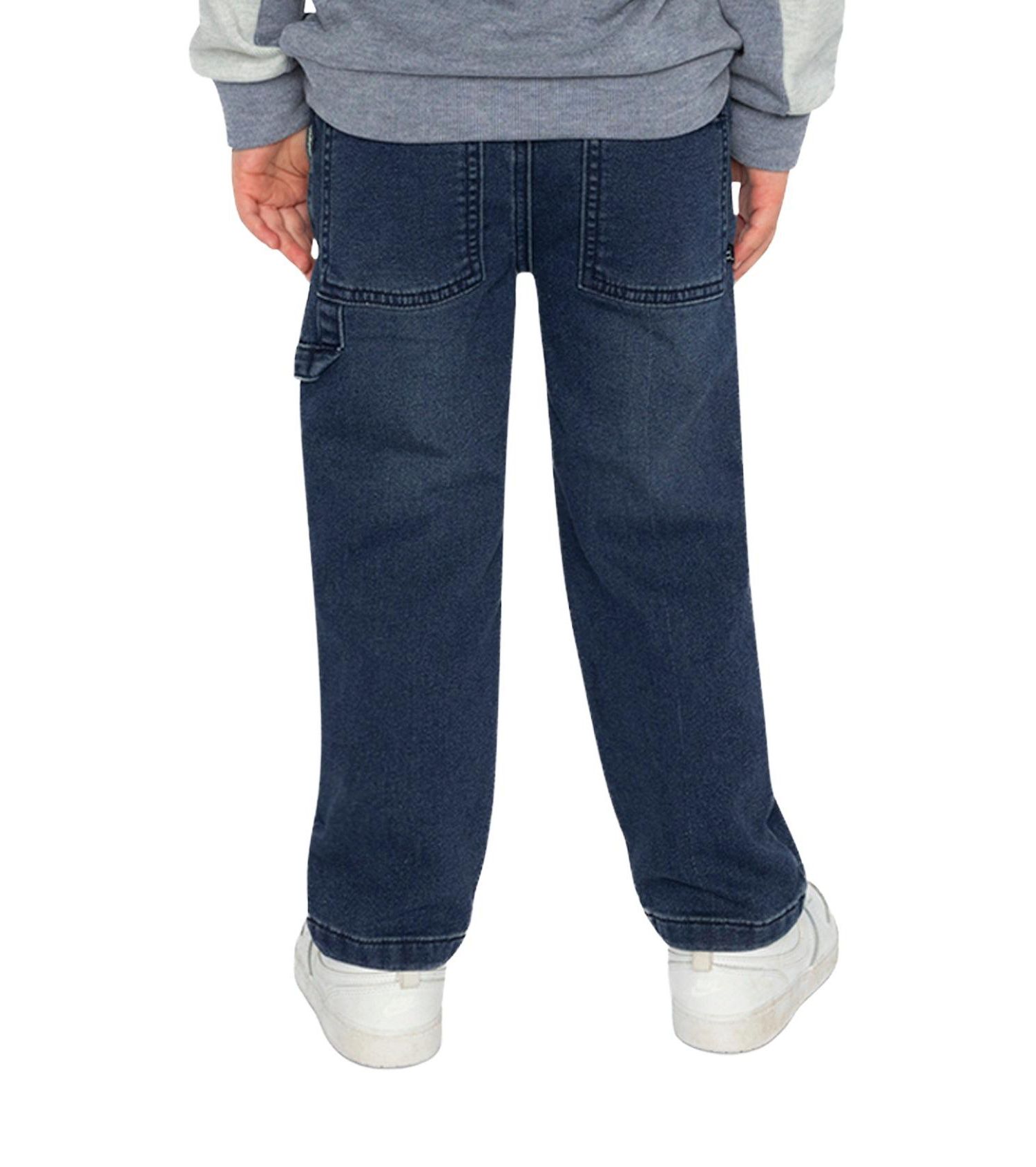 Little and Big Boy(6-12) French Terry Denim Pants