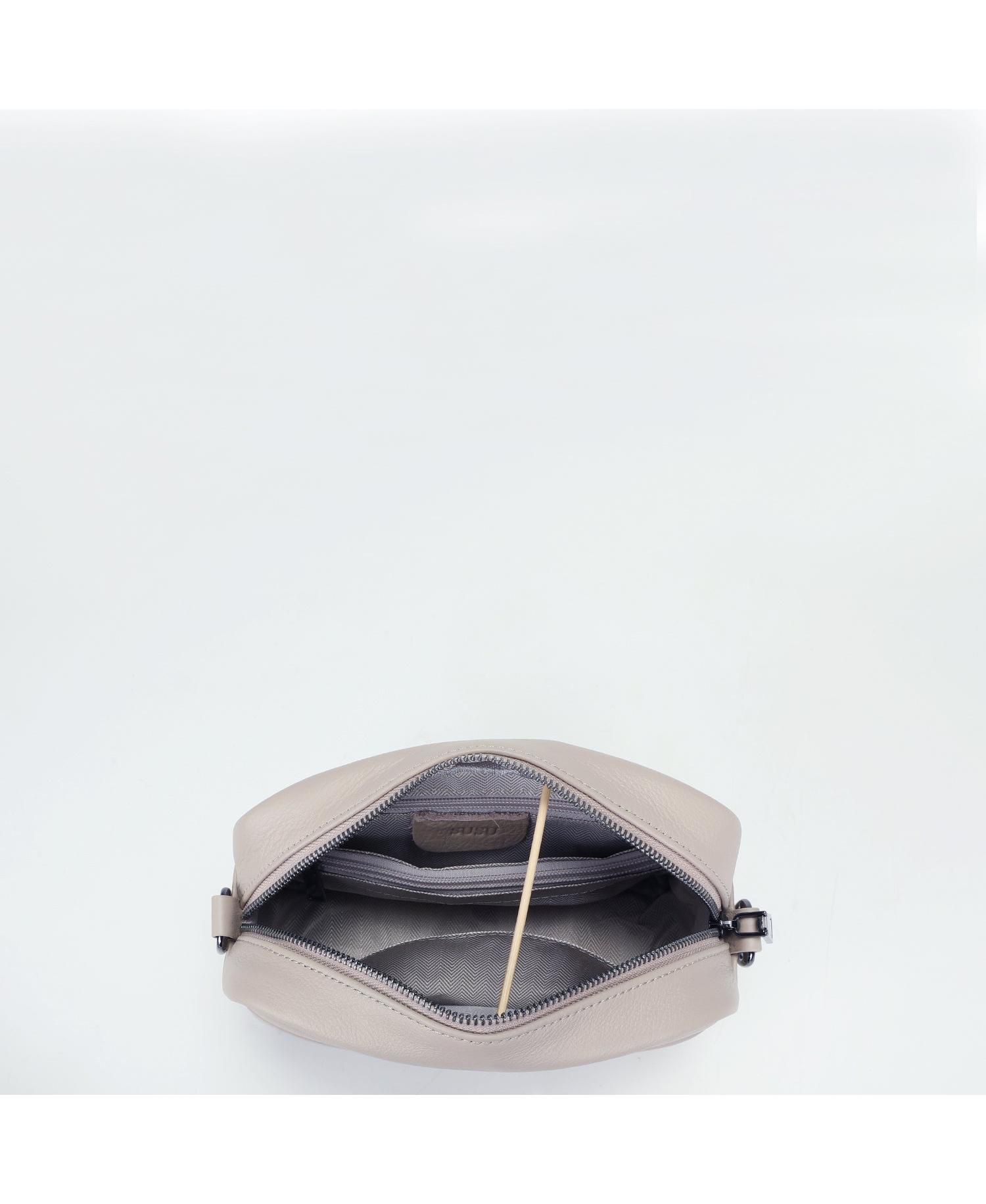 Avery Pebble Leather Camera Bag Structured Crossbody Purse with Wide Strap