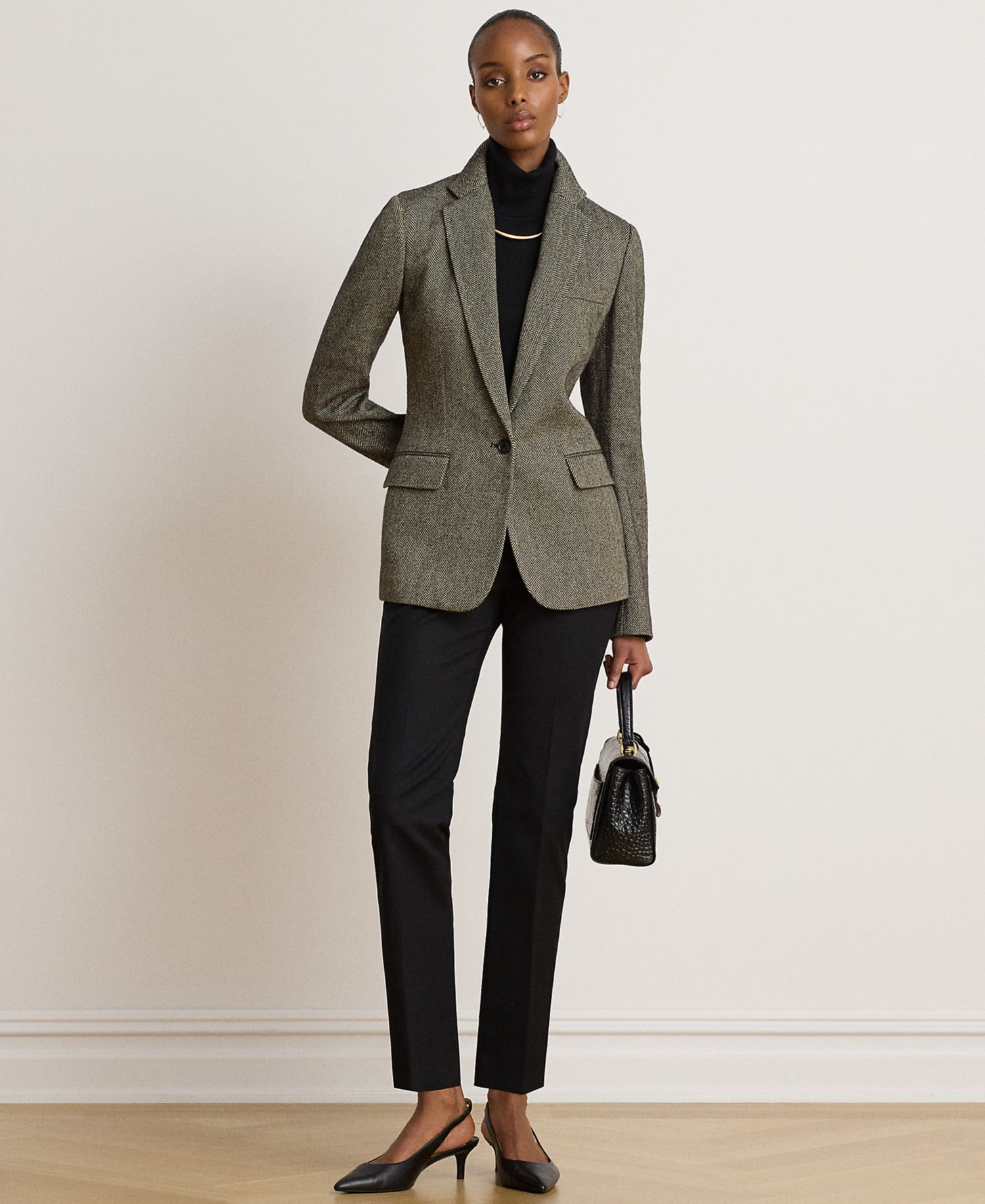 Petite High-Rise Slim Ankle Pants