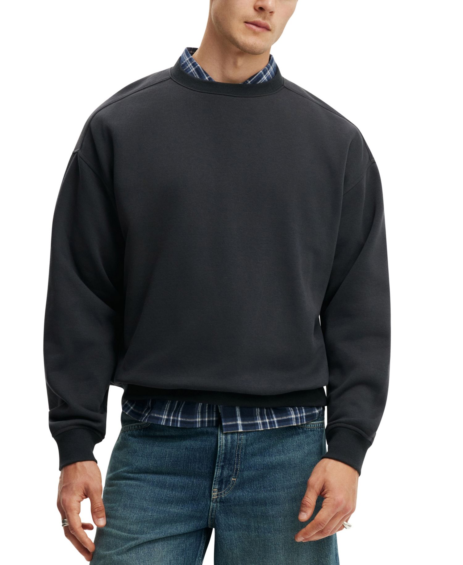 Men's Box-Fit Crewneck Sweater