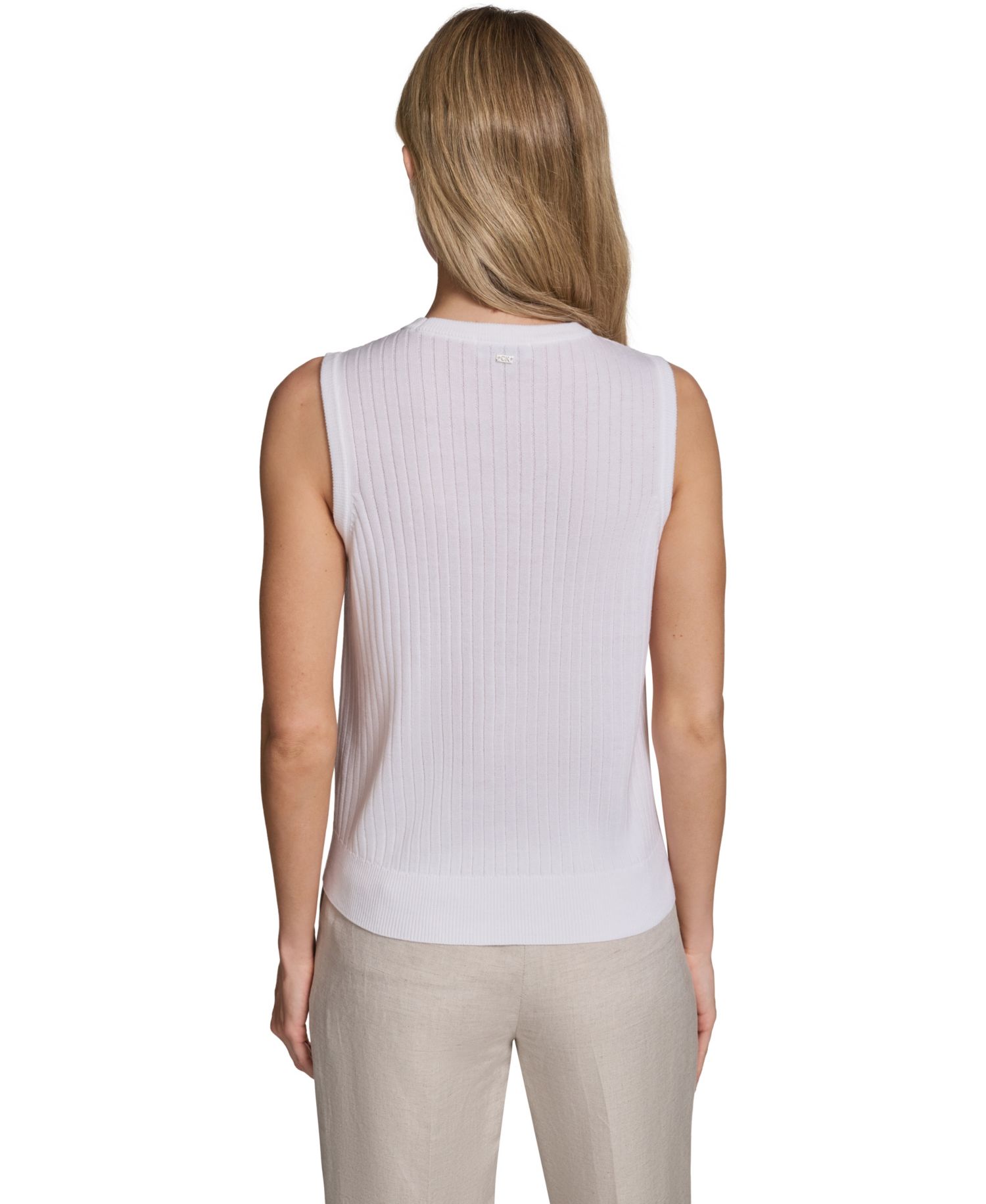 Women's Sleeveless Crewneck Knit Sweater