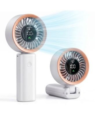 Handheld Portable Fan LED Digital Display 100 Speed Foldable Travel Fan