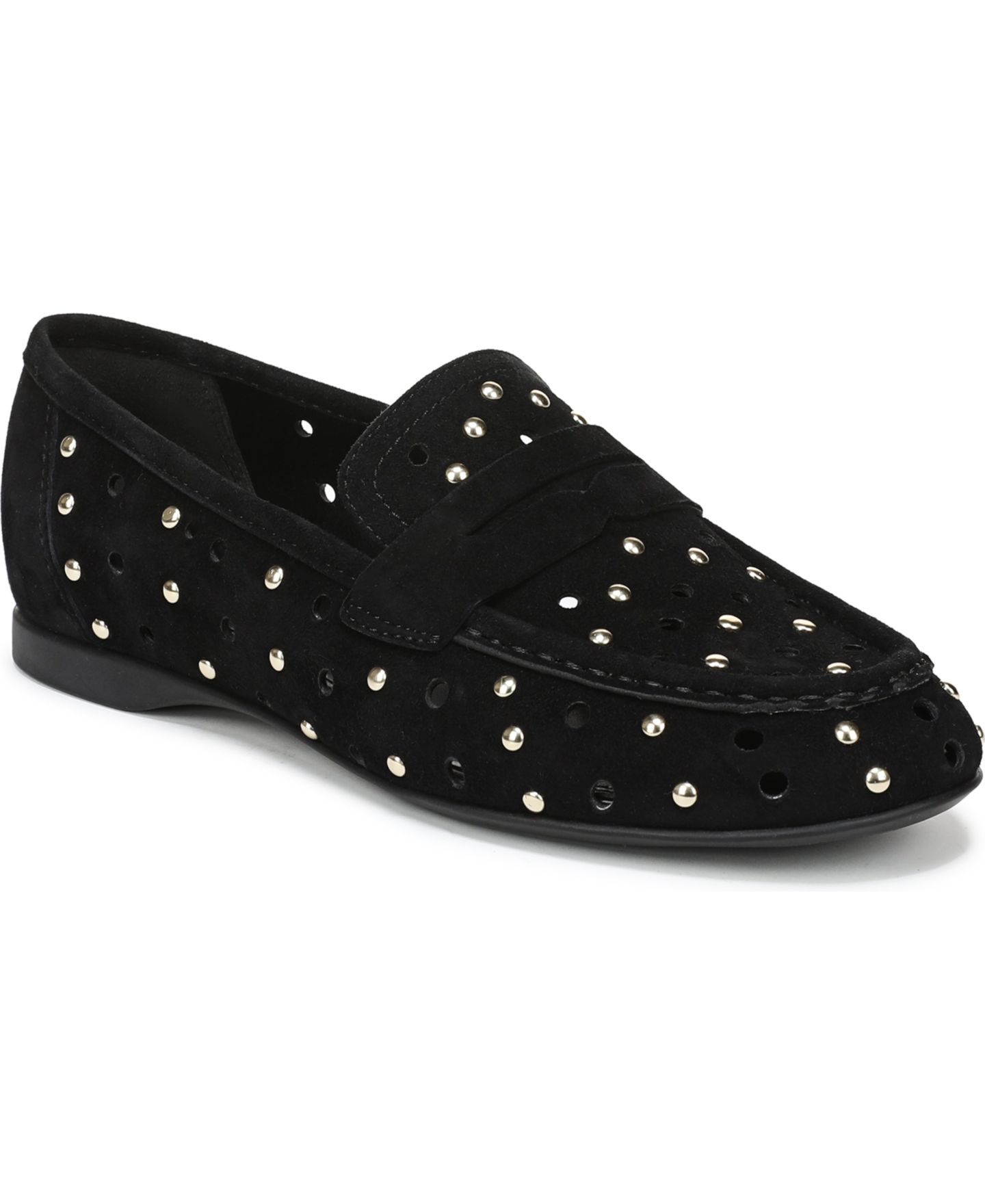 Женские туфли Naturalizer Bloom-Stud Slip-On, цвет: Чёрный замшевый — фото 1