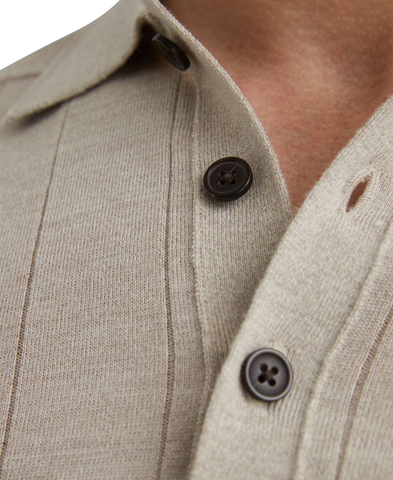 Men's Greyson Merino Wool Wide-Rib Polo Shirt