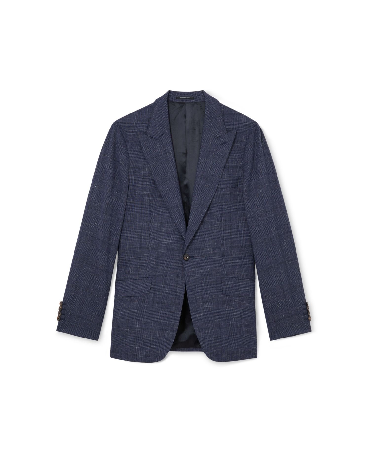 Men's Penso Wool-Blend Check Single-Breasted Classic-Fit Suit Blazer