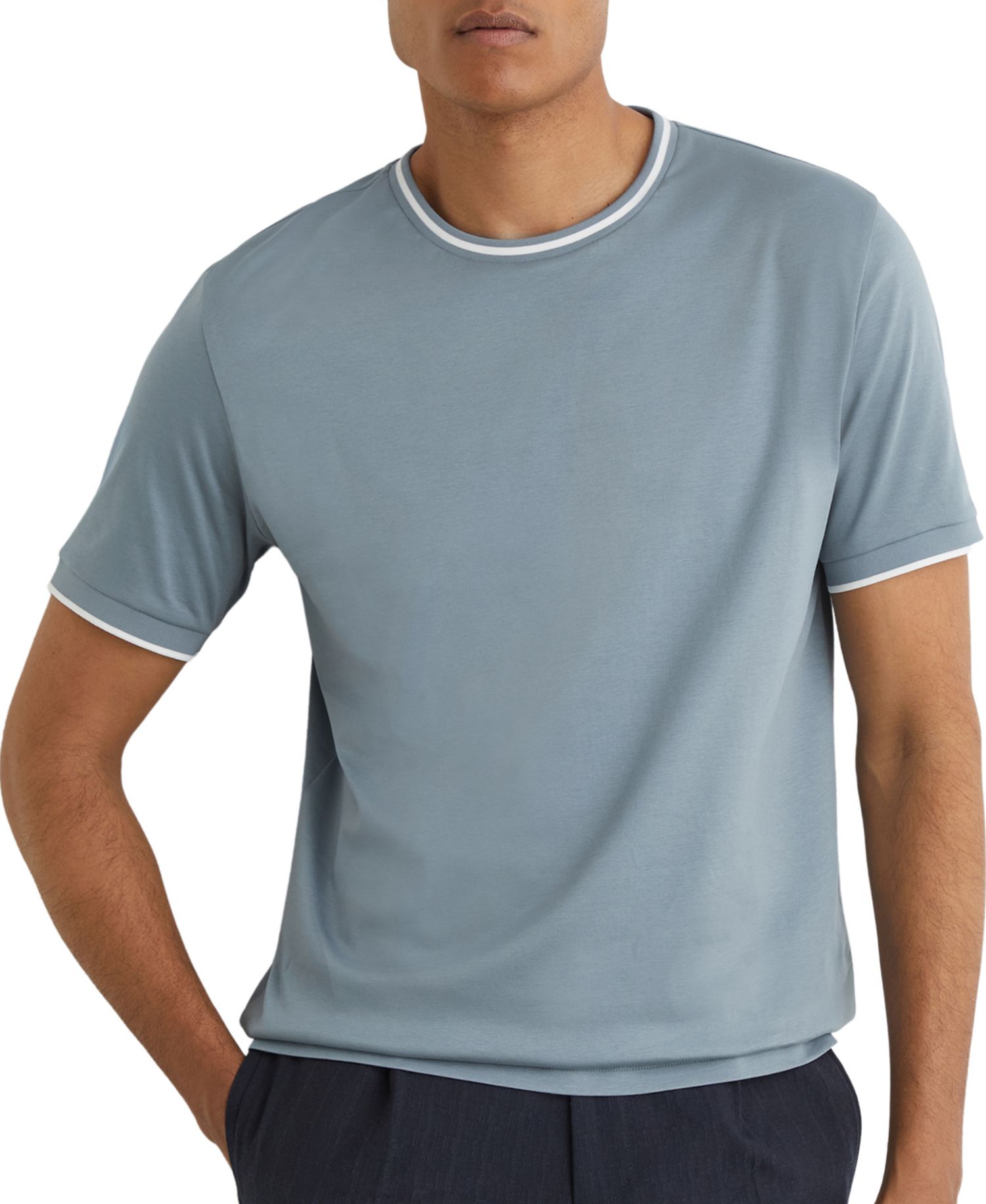 Men's Ainsley Air-Water Cotton Tipped Tailored-Fit T-Shirt