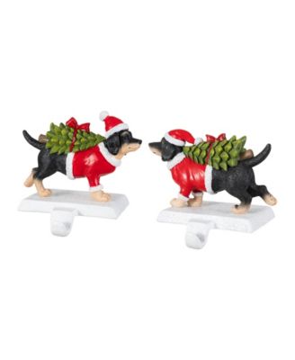Dachshund Stocking Holders, Set of 2
