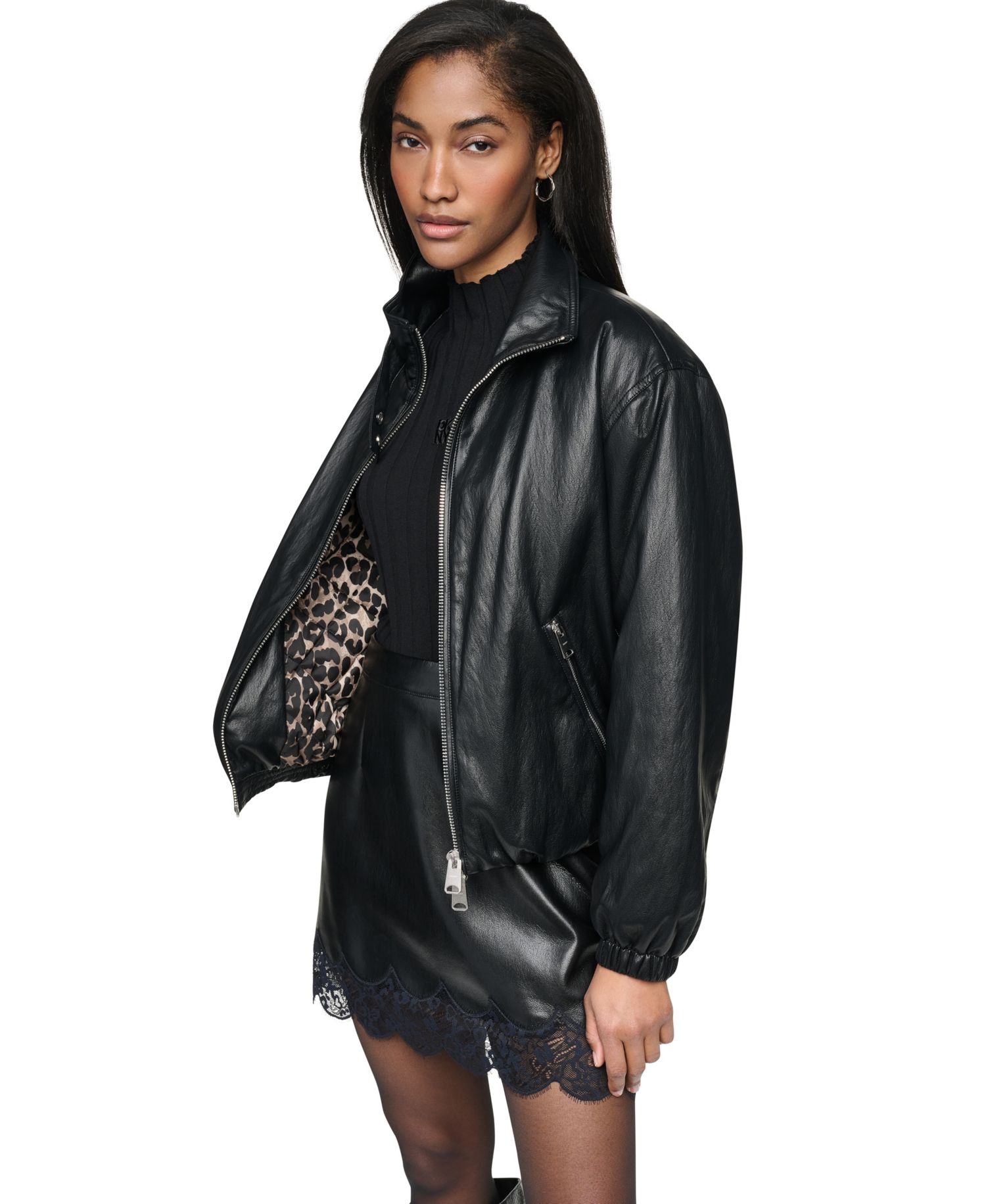 Women's Bubble Hem Moto Jacket