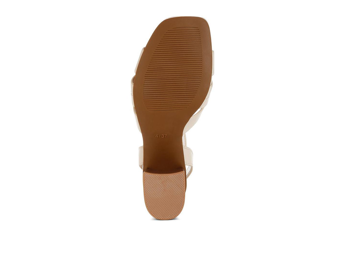 Женские сандалии London Rag Signora Pin Buckle Ankle Strap, цвет: Бежевая искусственная кожа — фото 9
