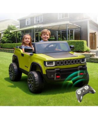 41.7 x 27.2 x 13.8 Inch Kids Electric Ride On Car Licensed 24V 2 Seater Car with Remote Control for Outdoor Play