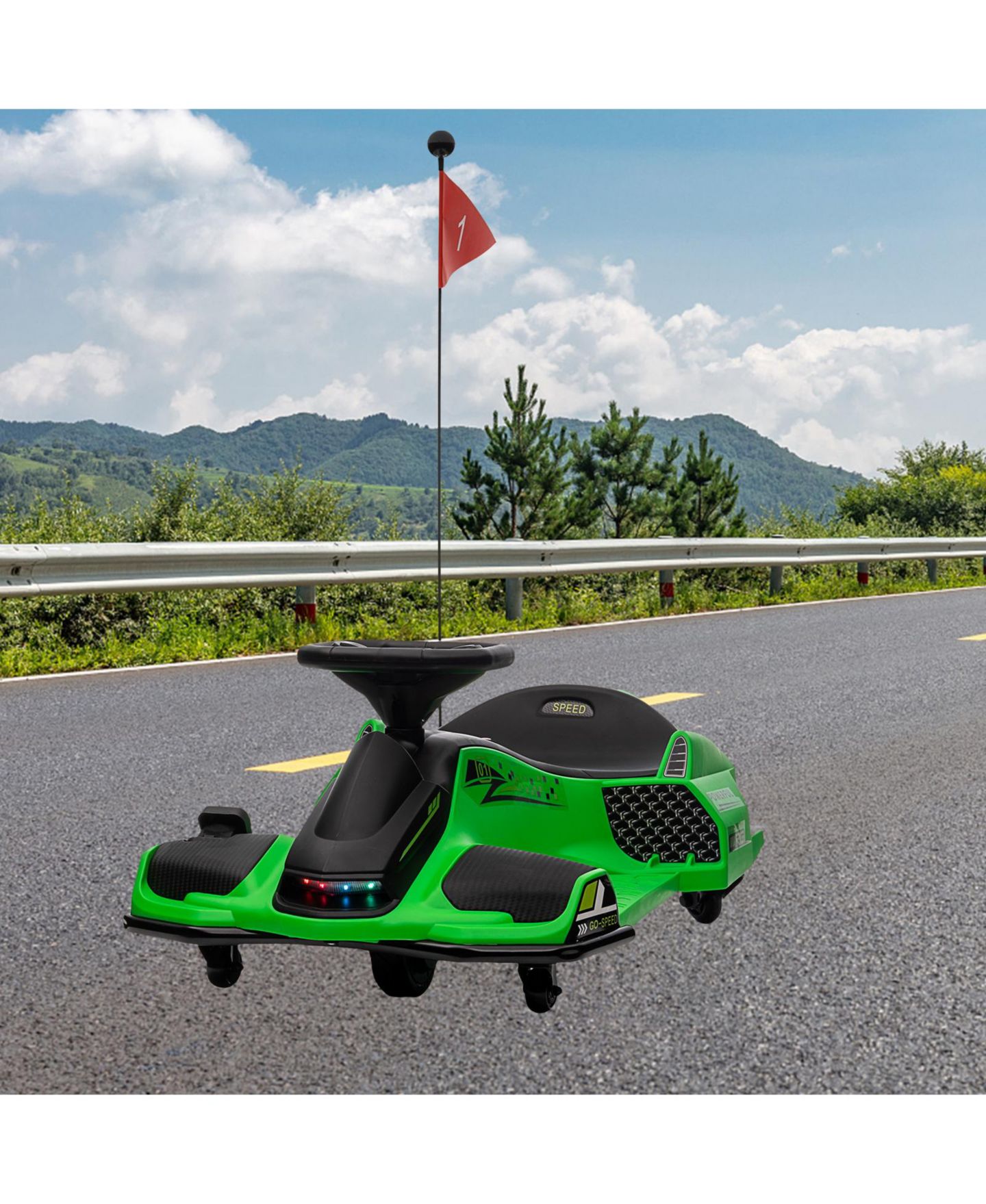 Детская игрушка homfan Electric Drift Kart 24V Brushless Motor Ride-On Car, 110 lbs, 8–12 лет — фото 2