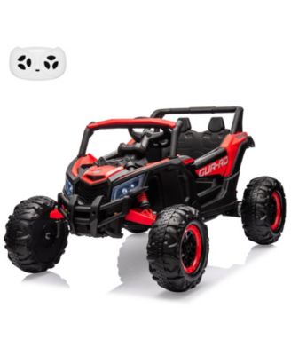 24V 2-Seater Kids Electric UTV Ride-On Car - 200W Dual Motors, Metal Frame, Off-Road Suspension, Remote Control, USB, Music, LED Lights