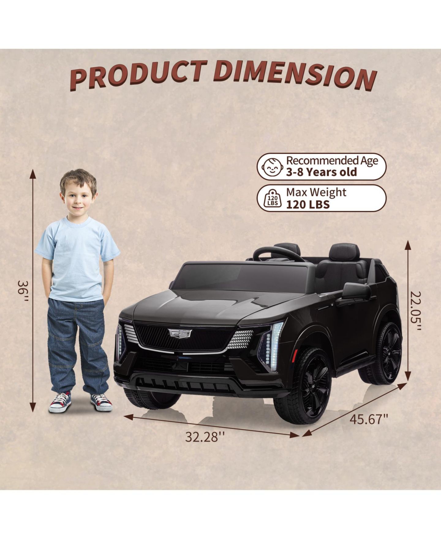 Детская игрушка homfan 24V Licensed Luxury 2-Seater Ride-On Car with Parent Remote Control, Ages 3-8, цвет: Чёрный — фото 2