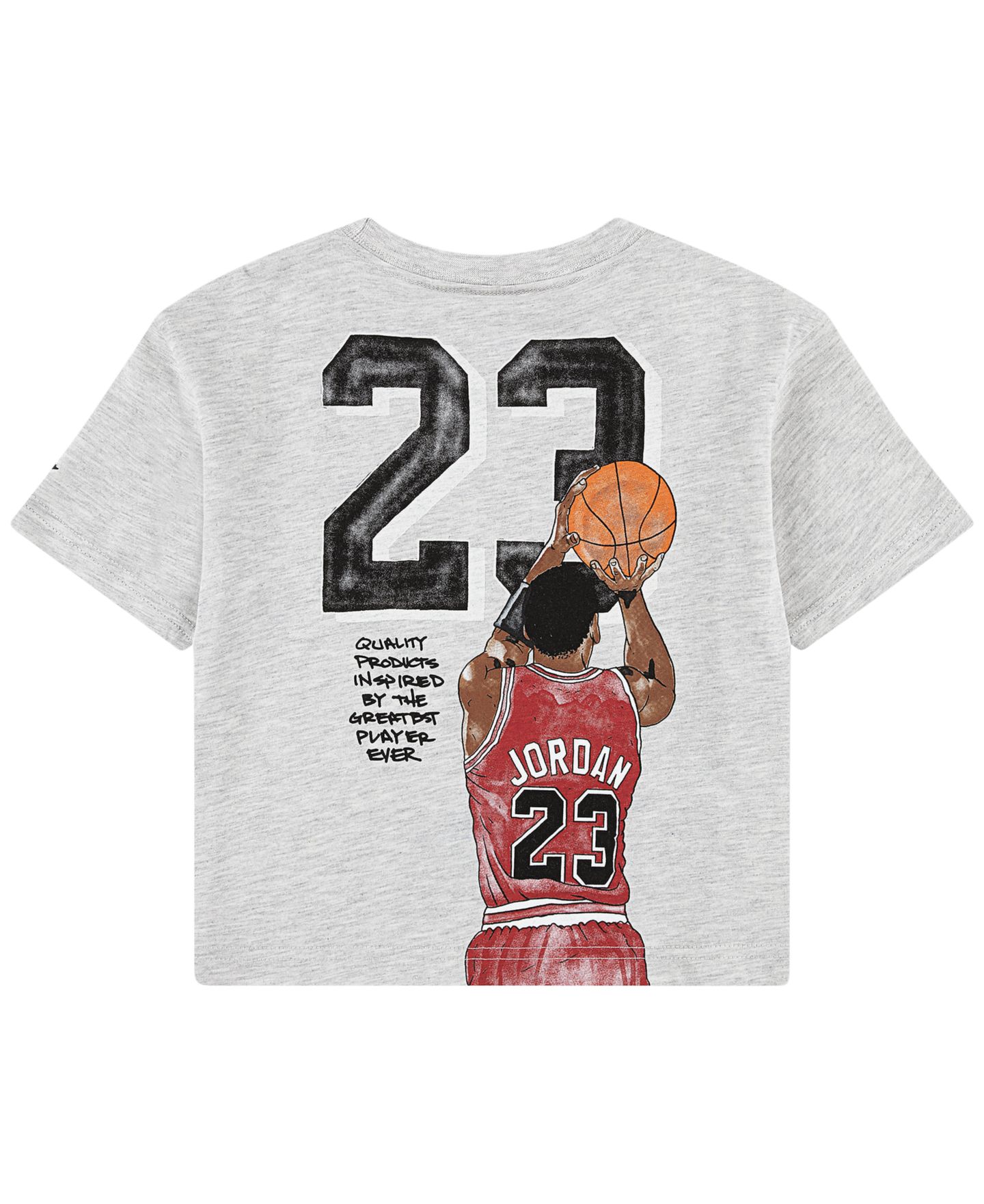 Футболка Jordan Short-Sleeve T-Shirt для мальчиков-малышей, цвет: Серый меланжевый — фото 2
