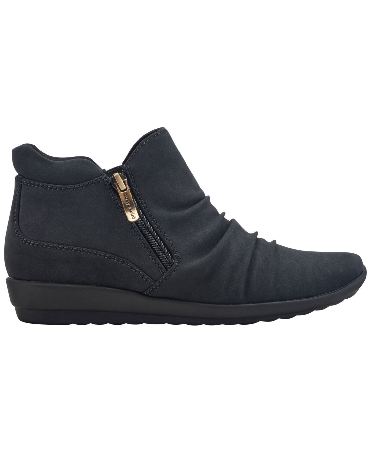 Women's Aleta Ruched Side-Zip Flat Booties