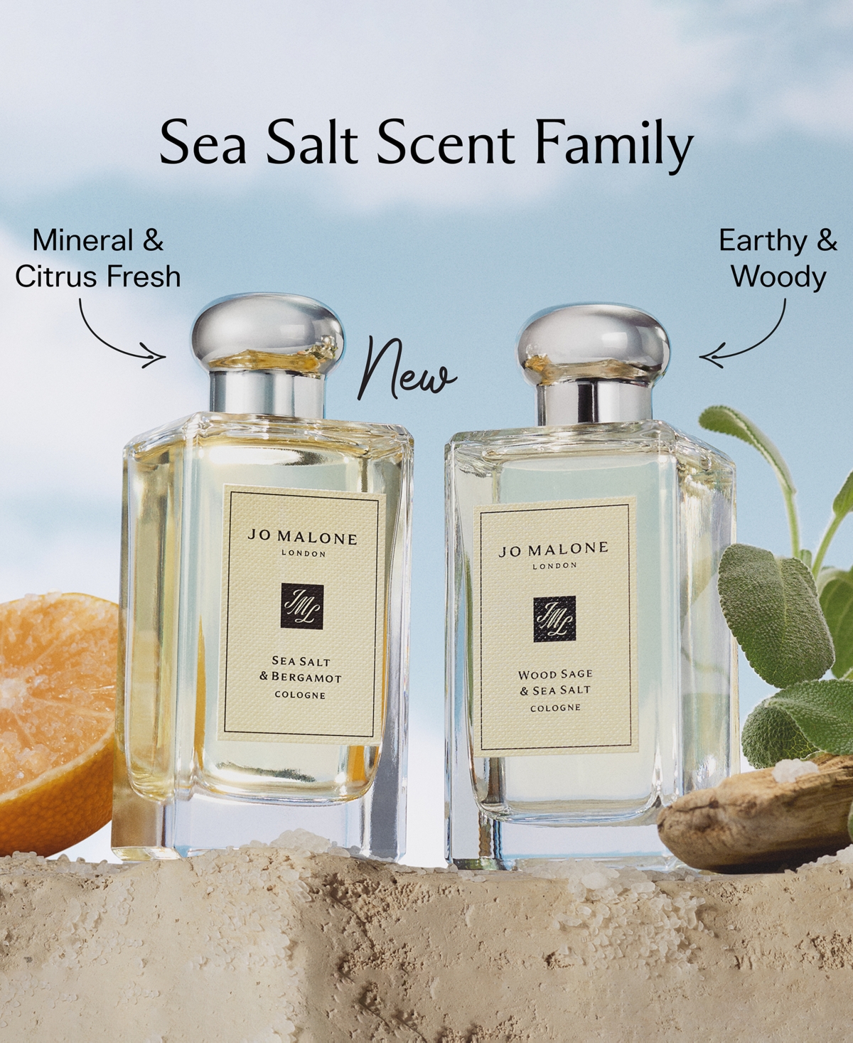 Jo Malone London Sea Salt and Bergamot Cologne, 1 oz.