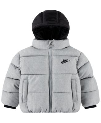 Toddler Boys' 2T-4T Heathered Twill Puffer Jacket