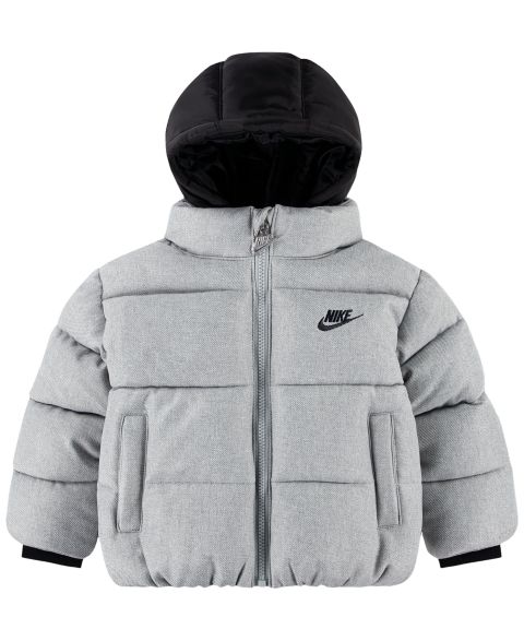 Куртка Nike Heathered Twill Puffer Jacket для мальчиков-малышей, цвет: Тёмный серый меланжевый