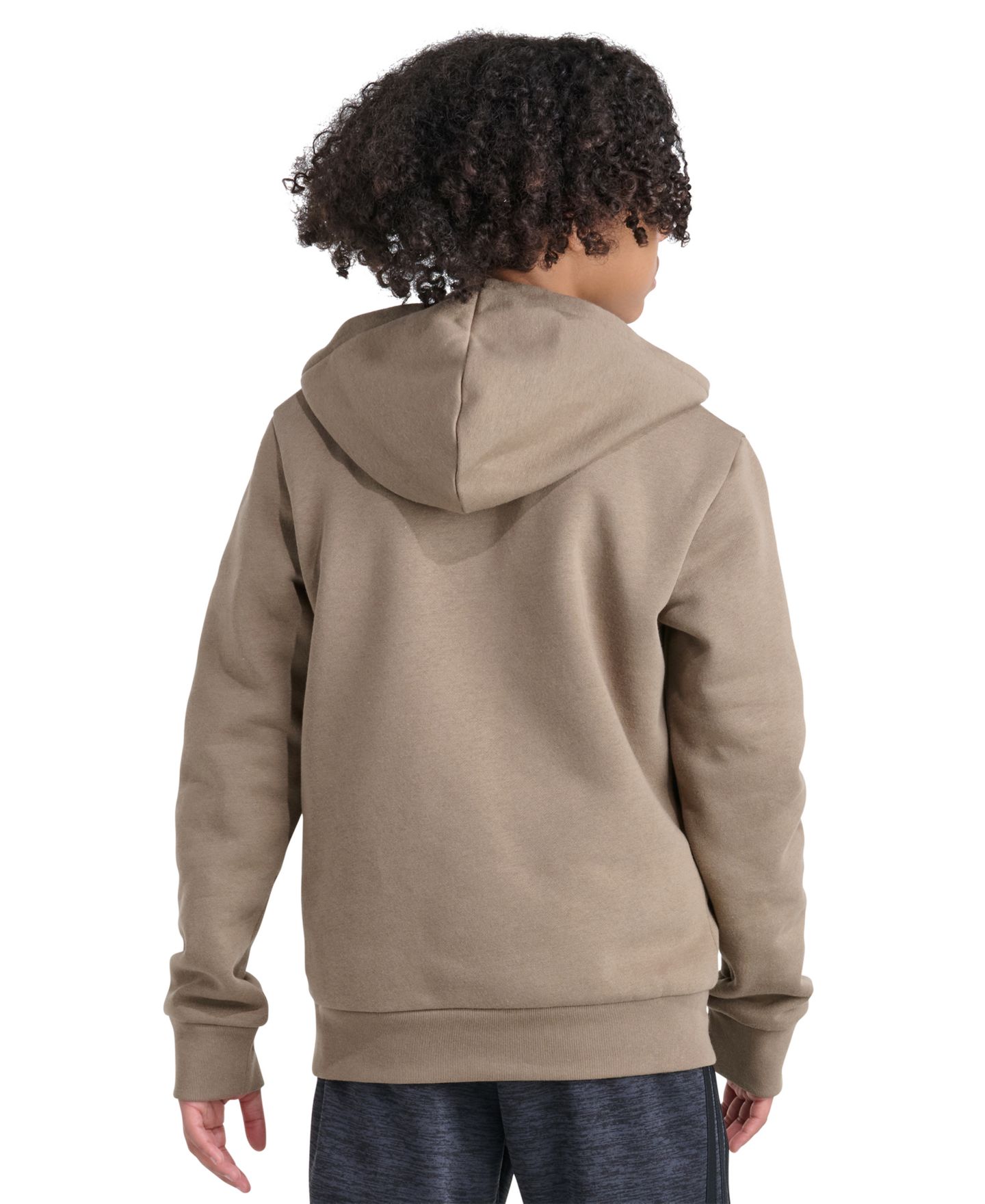 Худи adidas Long-Sleeve Essential Linear Hooded Sweatshirt для мальчиков, цвет: Хаки — фото 4