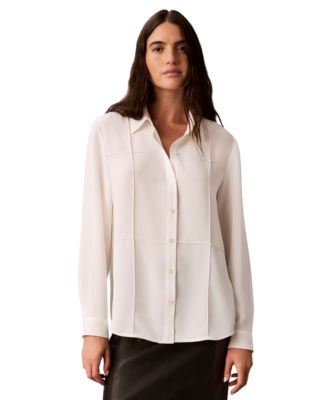 Women's Long-Sleeve Collared Neck Shirt