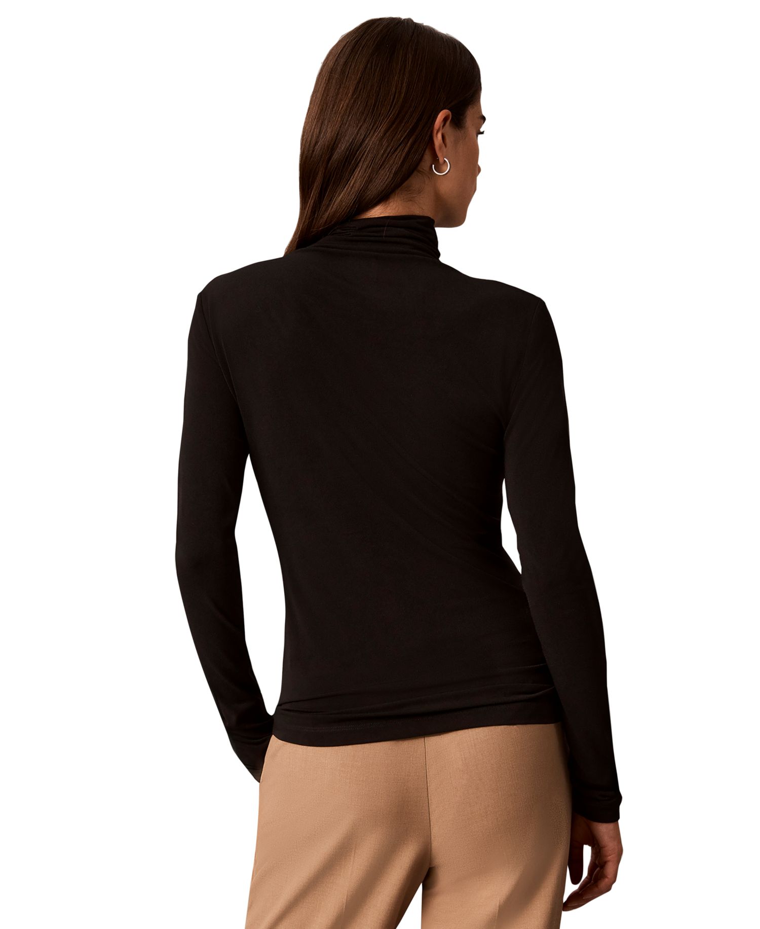 Women's Long-Sleeve Crepe Jersey Top