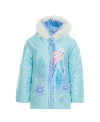 Toddler Girls Faux Fur Hooded Puffer Coat