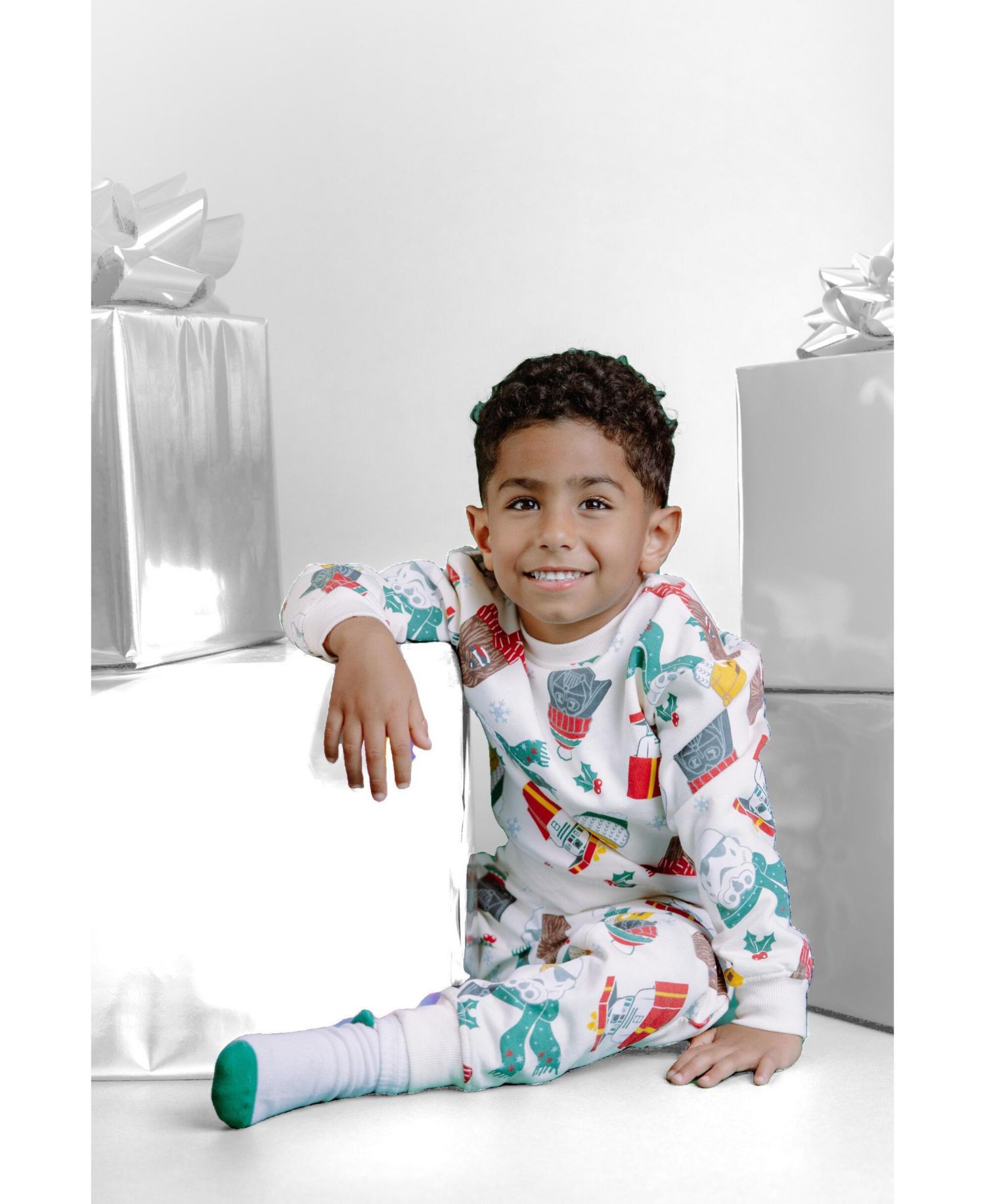 Boy's (5-16) Holiday Fleece Sweatshirt and Joggers Set