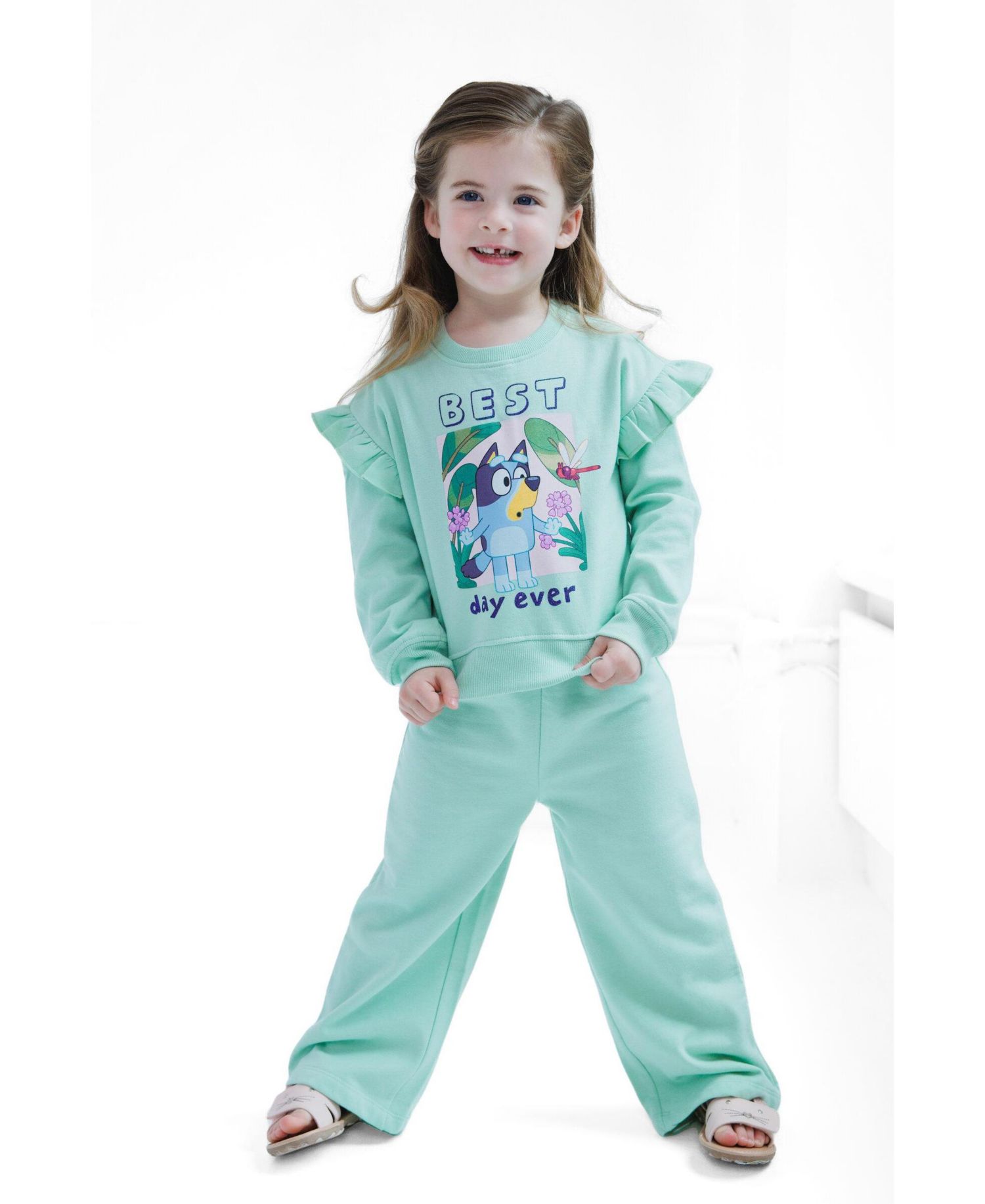 Girl's (5-12) 2-Piece Fleece Sweatshirt and Pants Set