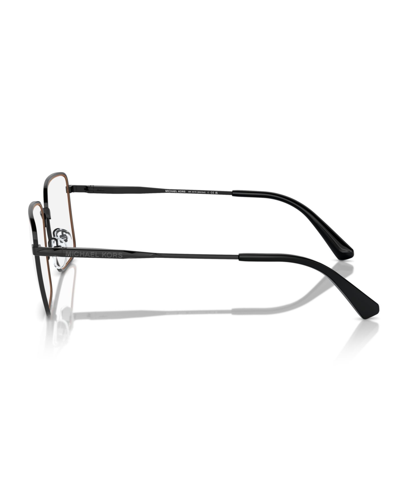 Мужские очки Michael Kors Méribel Eyeglasses, MK3079, цвет: Блестящий чёрный — фото 3