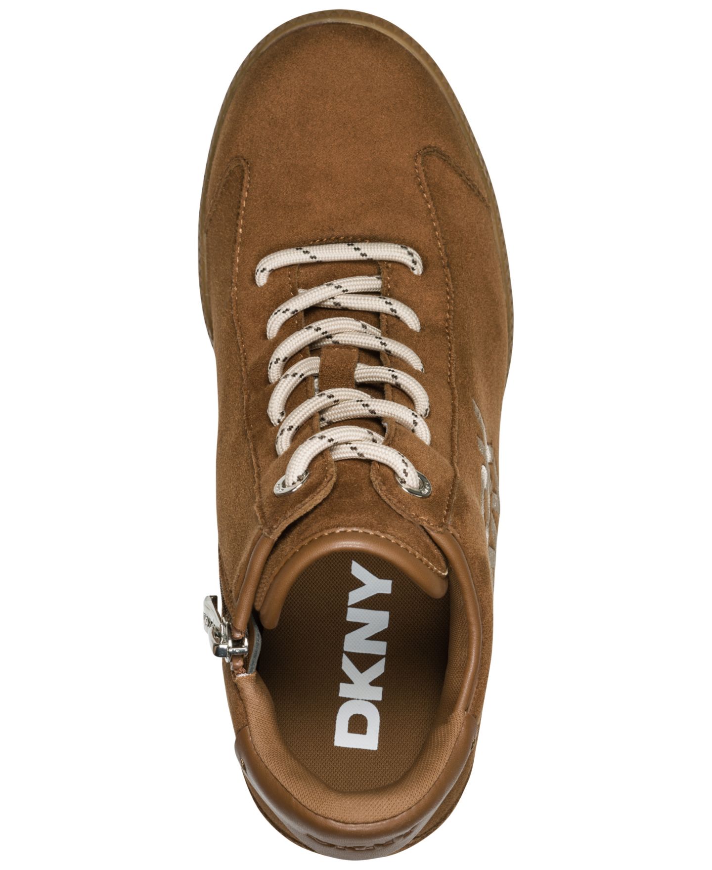 Женские кроссовки DKNY Sammy Lace-Up Wedge, цвет: Орех — фото 4