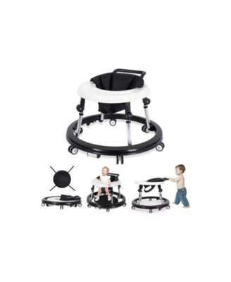 Baby Walker Portable Adjustable Height Foldable Toddler Walker 9 Adjustable Heights, Baby Walker with Wheels Portable