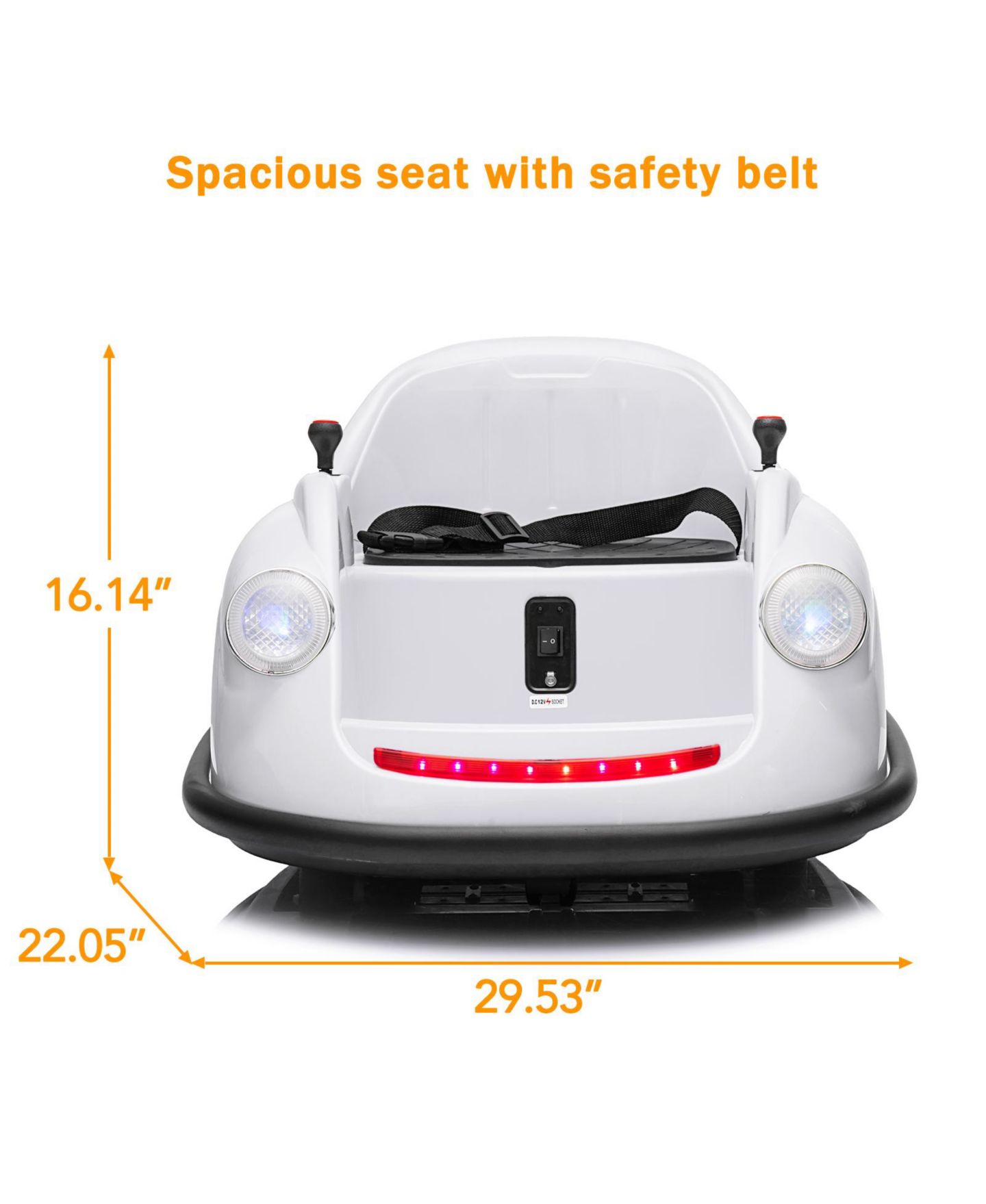 Детская игрушка homfan 12V Electric Remote Control 360-Degree Spin Bumper Car, 66 lbs. Capacity, от 2 лет — фото 2
