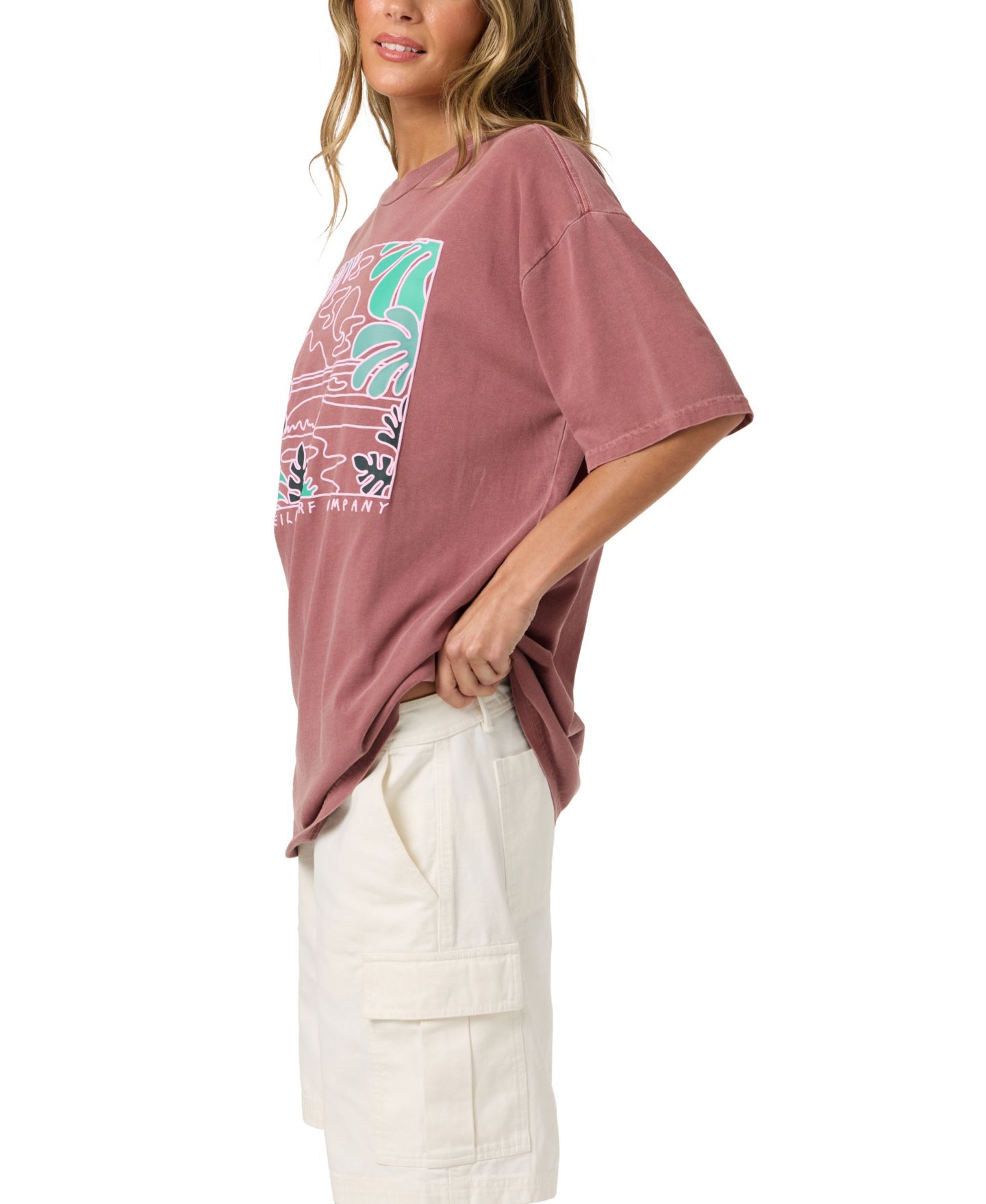 Женская футболка O'Neill OG Scape Oversized T-Shirt, цвет: Сливочный — фото 3