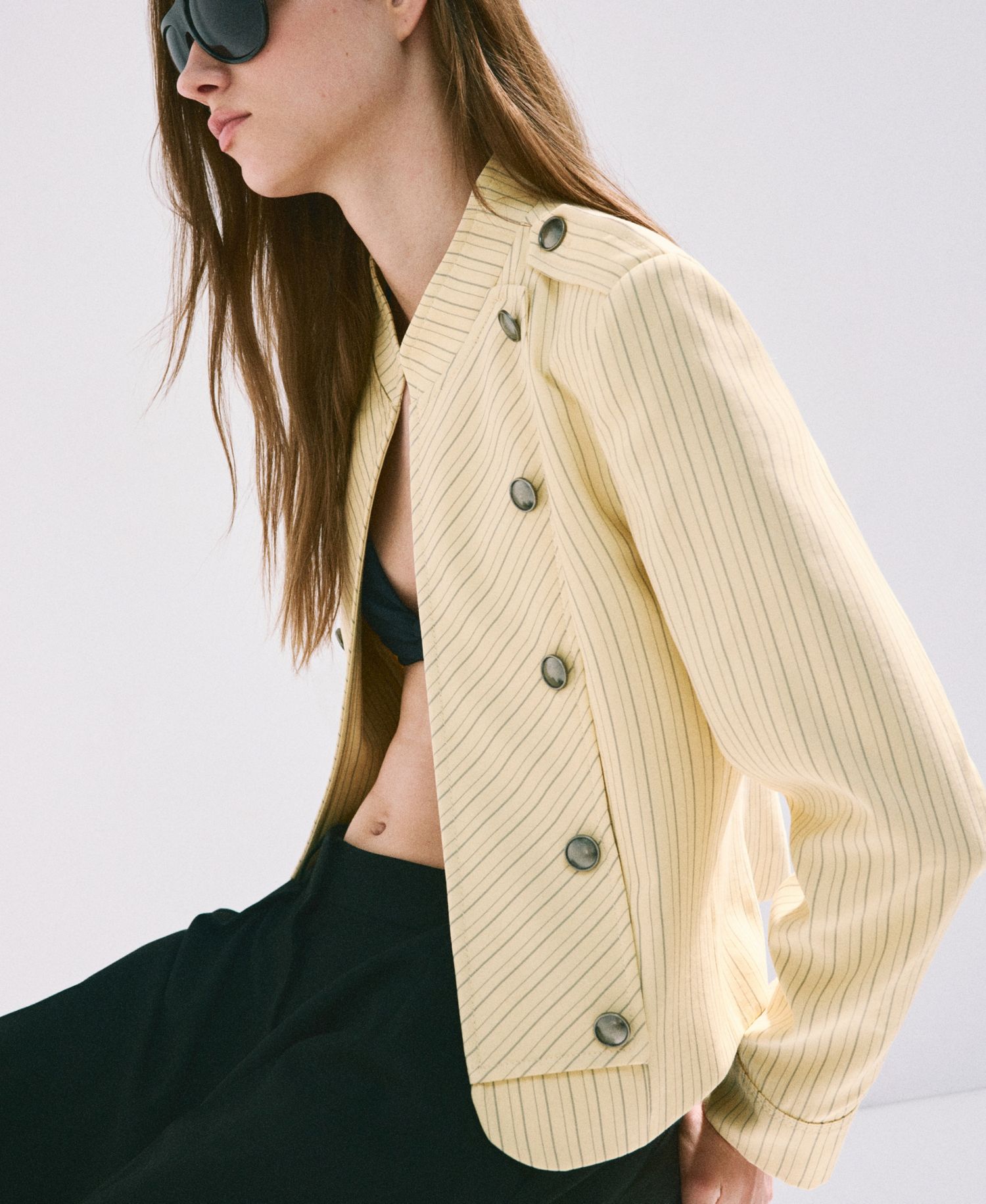 Women's Buttons Pinstripe Jacket