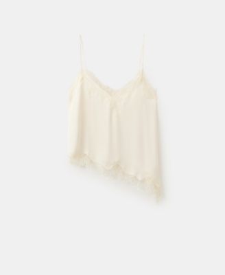 Women's Asymmetrical Lace Lingerie Top