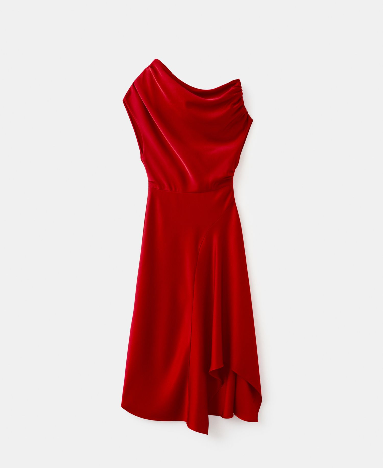 Women's Asymmetrical Satin Dress