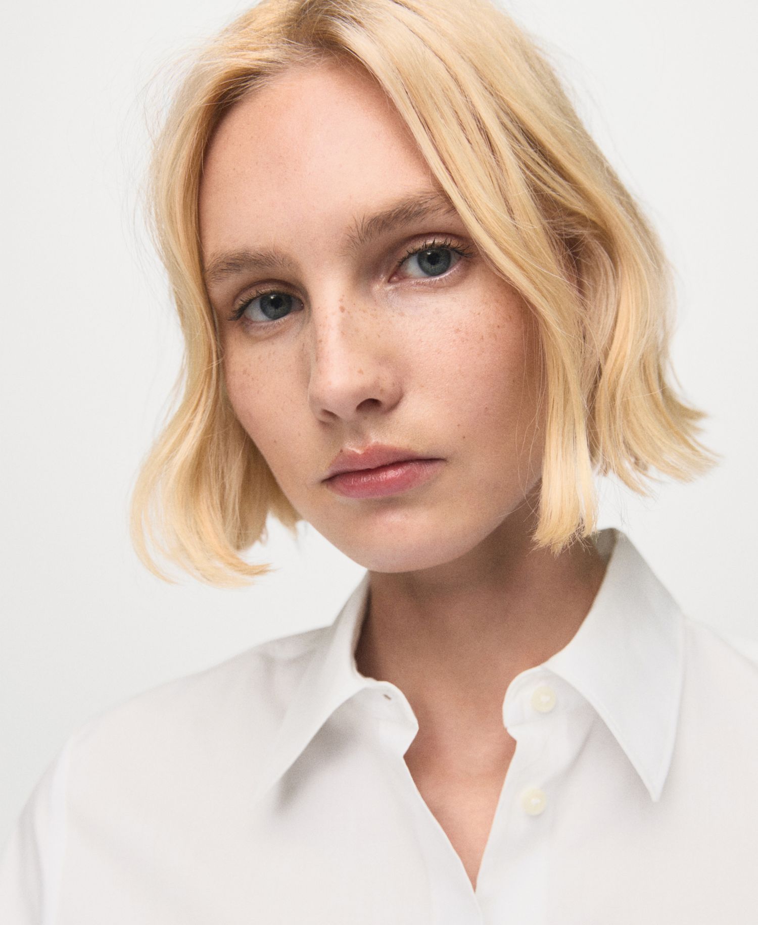 Women's Cotton And Lyocell Blend Straight Shirt