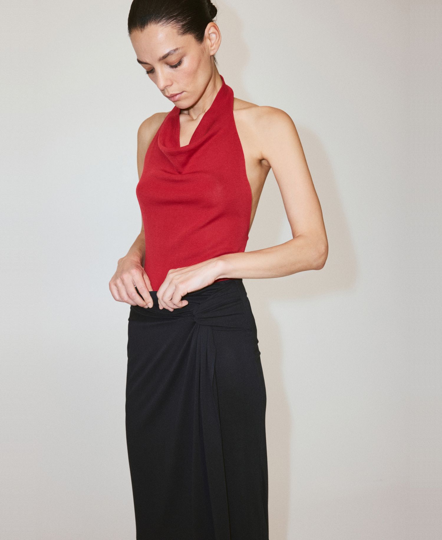 Women's Fitted Ruched Skirt