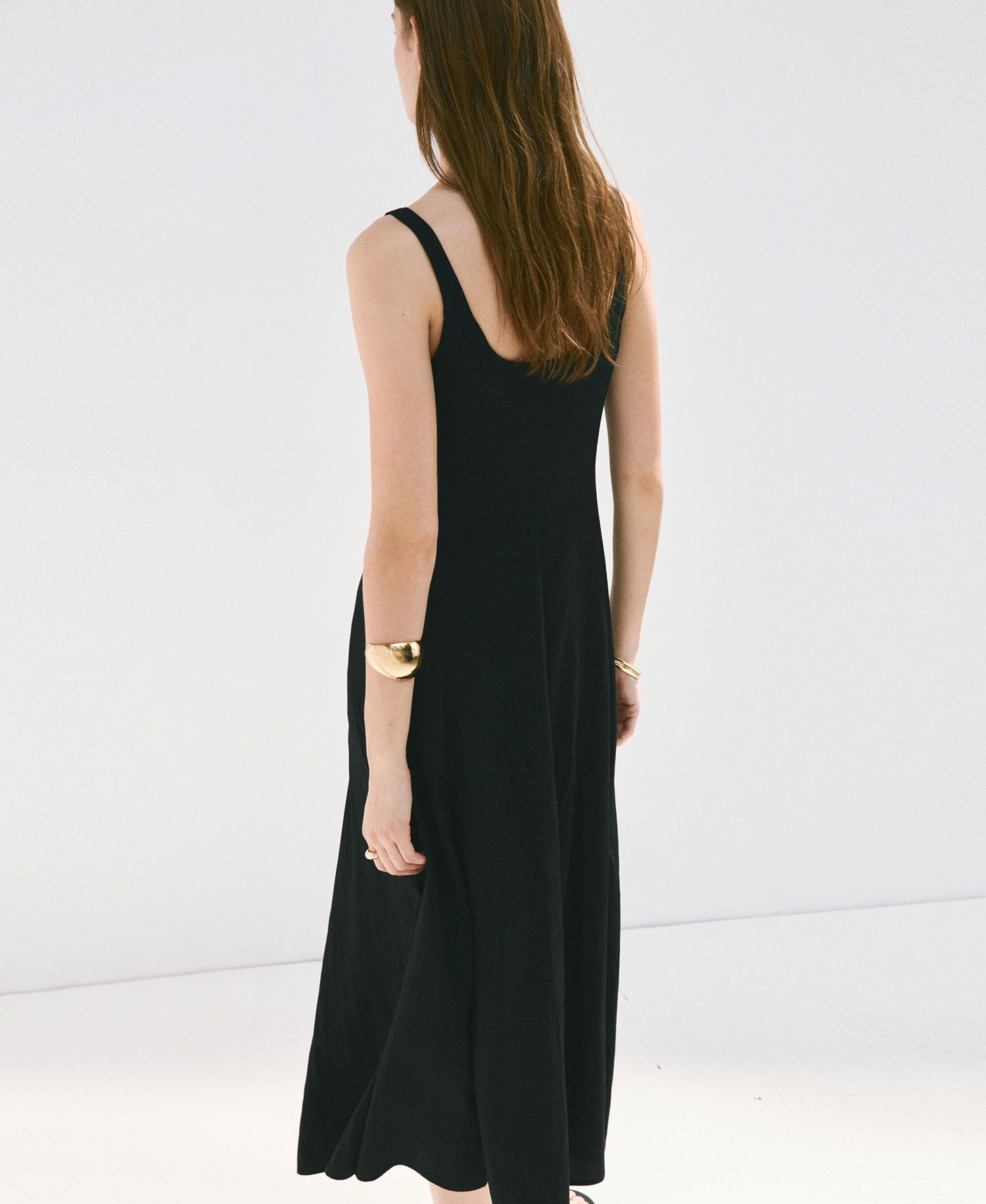 Women's Crinkle-Effect A-Line Dress