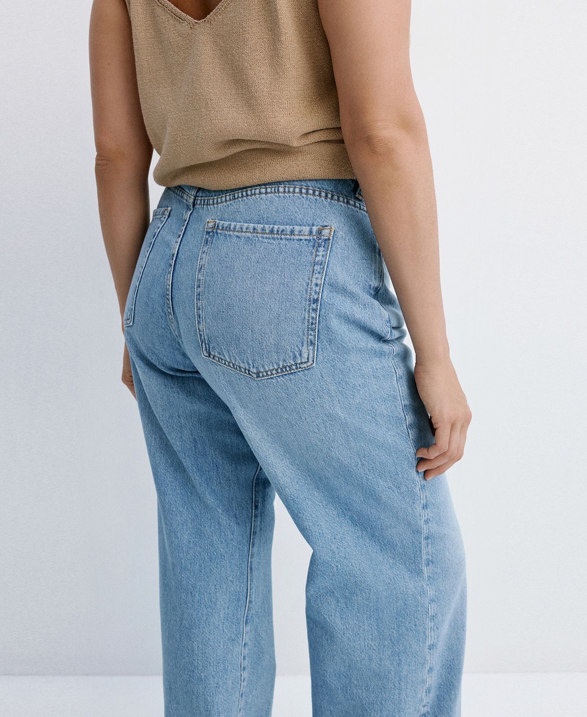 Mango Women's Danila High-Waisted Wide Leg Jeans view 5 — MAYCSS fashion products