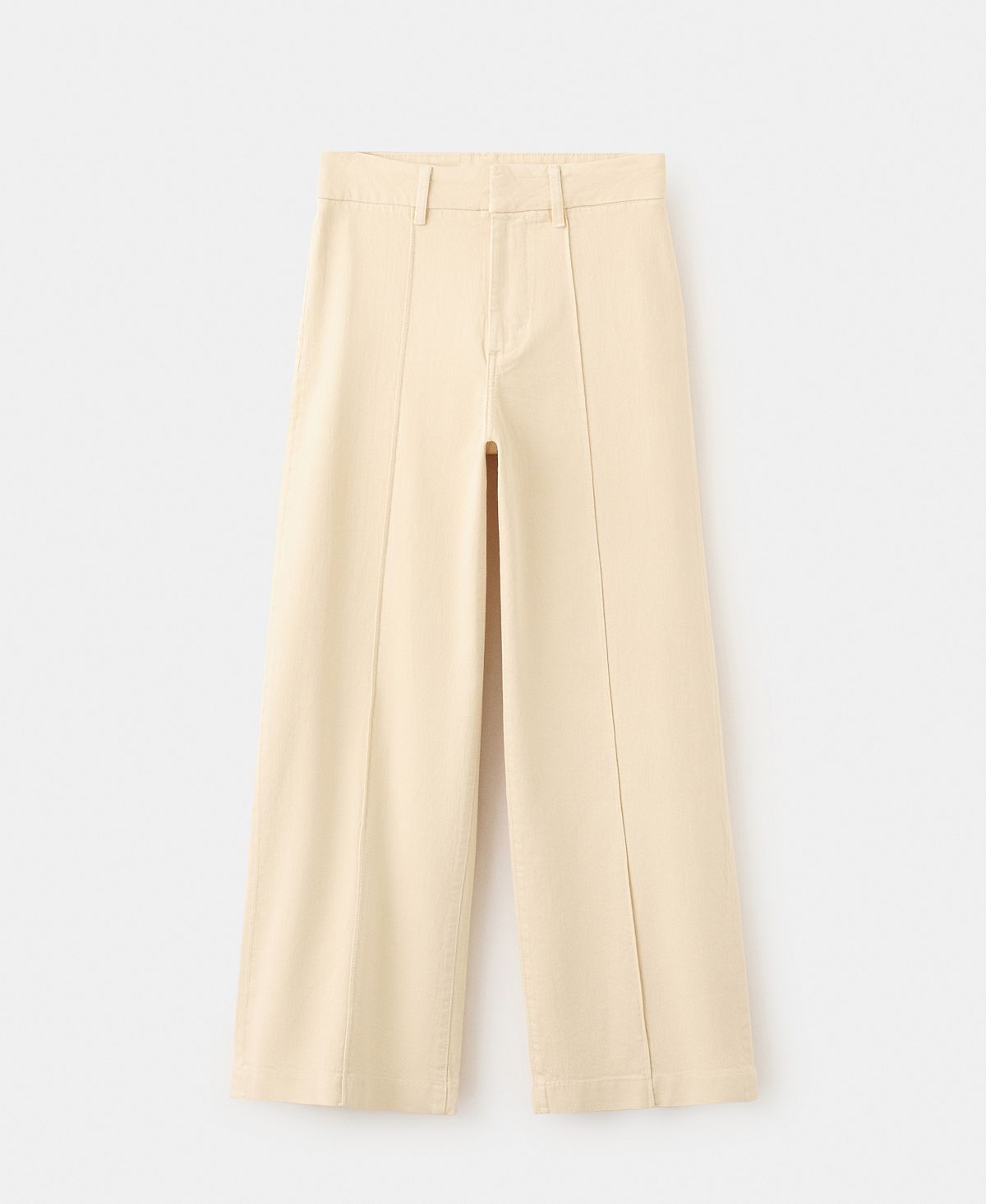 Mango Women's Stitching High-Waisted Wide Leg Jeans view 2 — MAYCSS fashion products